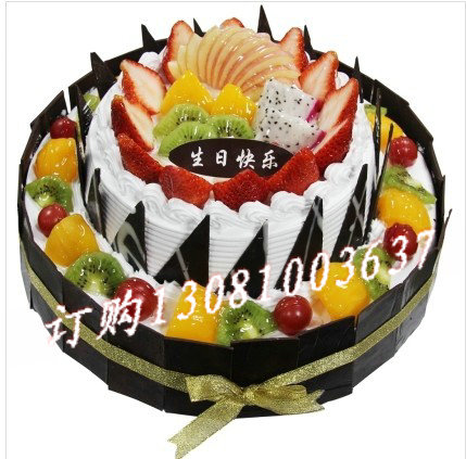 鲜花店_商品详细-12寸+8寸水果欧式蛋糕
